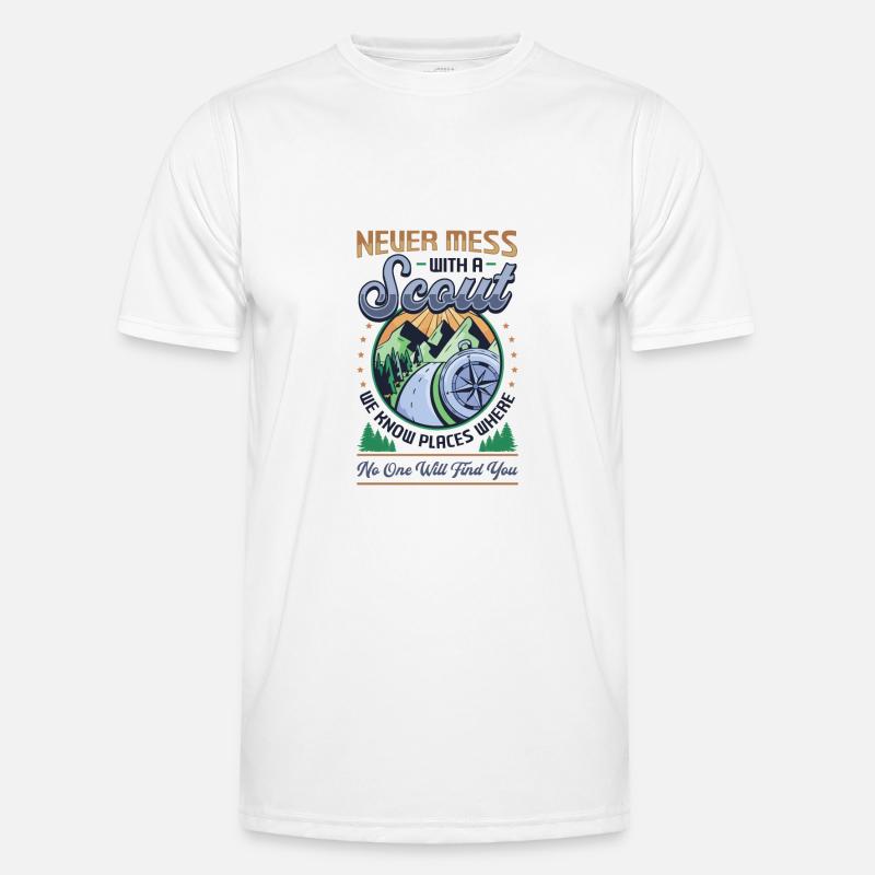 Never mess with a scout - Men's Functional T-Shirt - white