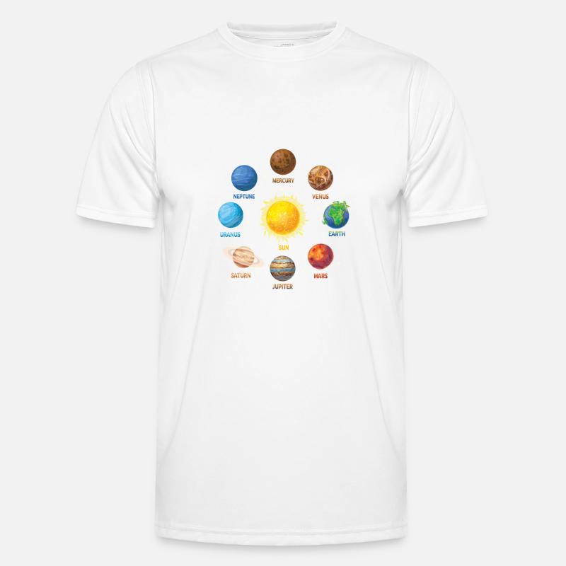 Planet Solar System - Men's Functional T-Shirt - white