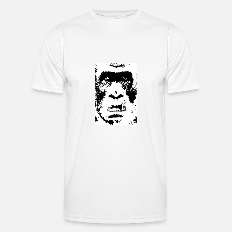 Affe - Männer Funktions-T-Shirt - Weiß