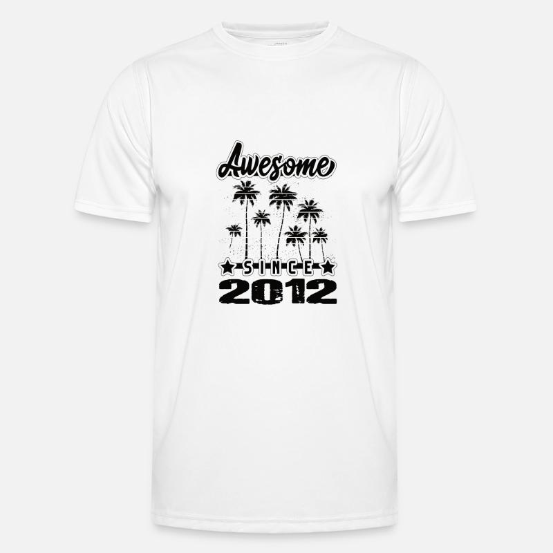 Awesome Since 2012 - Men's Functional T-Shirt - white