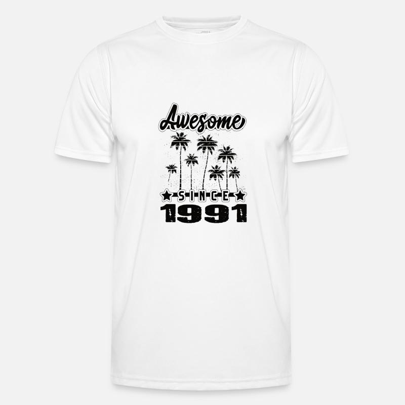 Awesome Since 1991 - Men's Functional T-Shirt - white