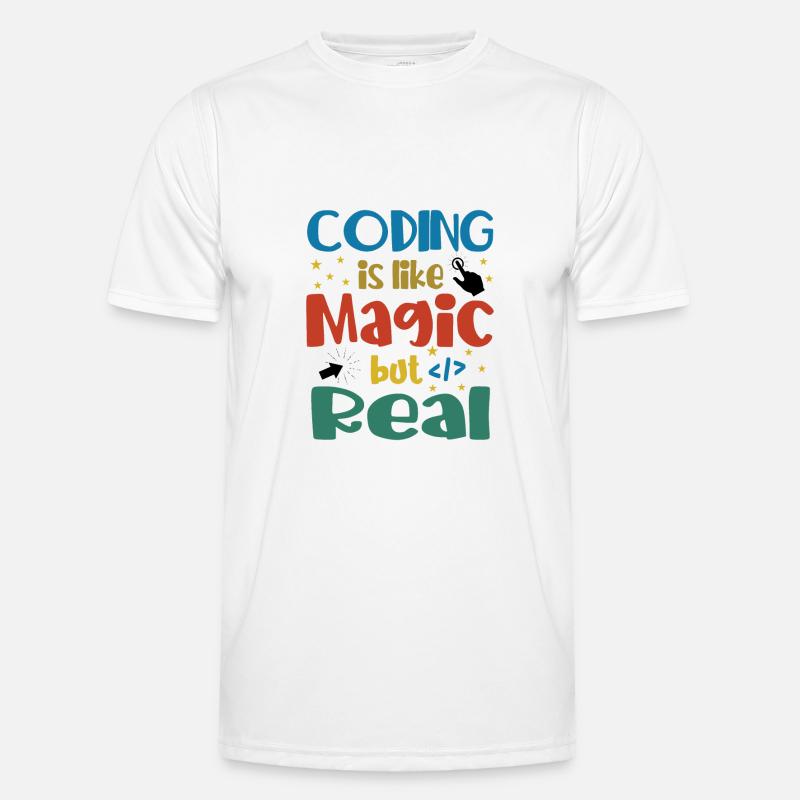 Coding Is Like Magic Coder Programmer Computer Gee Männer Funktions-T-Shirt