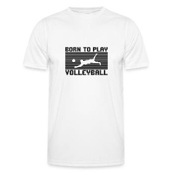 Volleyball - Männer Funktions-T-Shirt - Weiß - Vorne - AI Model Male 178 dark (178cm)