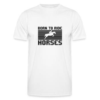 Équitation - T-shirt sport Homme - blanc - Devant - AI Model Male 178 dark (178cm)