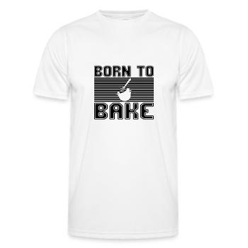 Backen - Männer Funktions-T-Shirt - Weiß - Vorne - AI Model Male 178 dark (178cm)