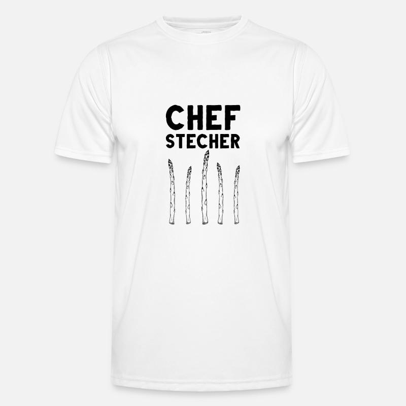 Chefstecher Spargelstecher Spargelernte Bauer Männer Funktions-T-Shirt
