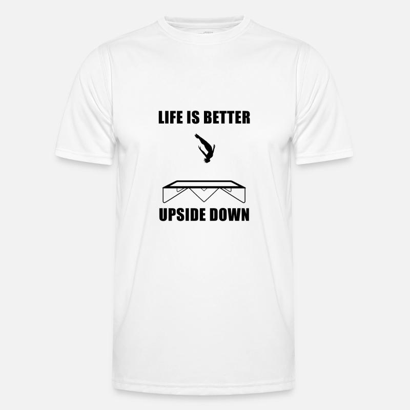Trampoline Jumping Life Upside Down Trampolinist Men's Functional T-Shirt