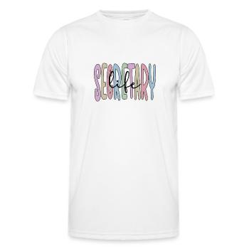 Fier secrétaire Appréciation Employé de bureau - T-shirt sport Homme - blanc - Devant - AI Model Male 178 dark (178cm)