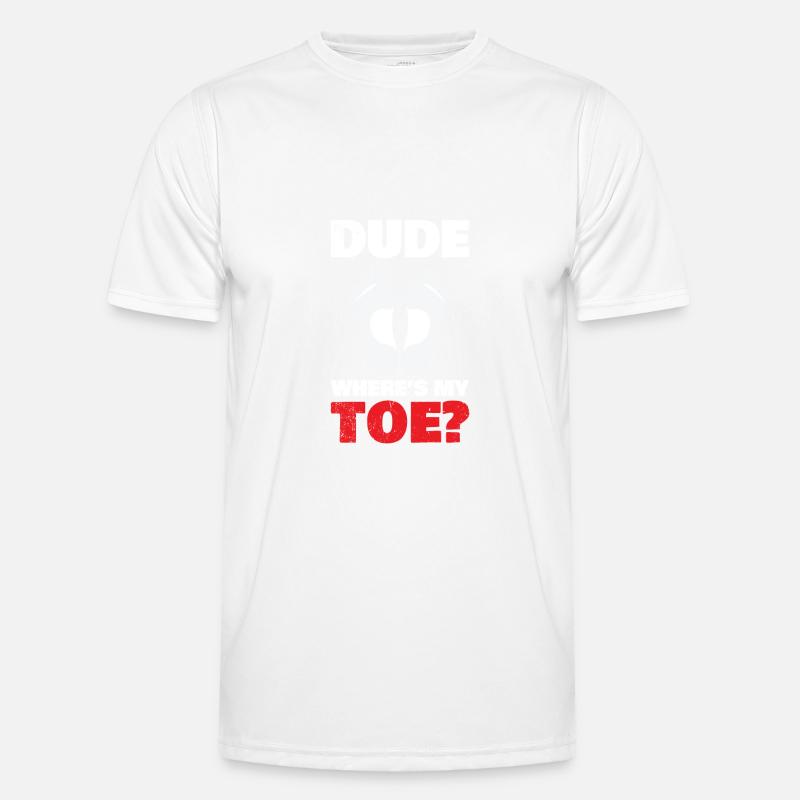 Age, where is my toe? - Men's Functional T-Shirt - white