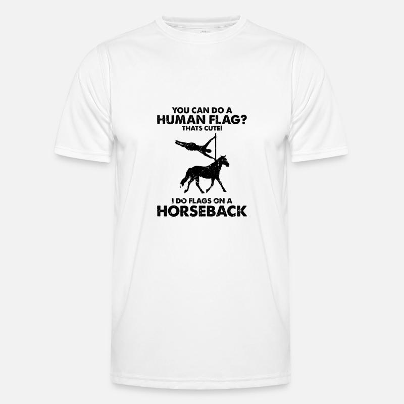 Conception acrobatique de voûte et cheval équestre T-shirt sport Homme