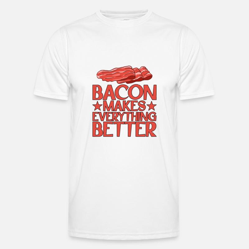 Bacon Makes Everything Better 13 - Männer Funktions-T-Shirt - Weiß
