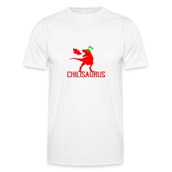 Chilisaurus Chili Dinosaure - T-shirt sport Homme - blanc - Devant - AI Model Male 178 dark (178cm)