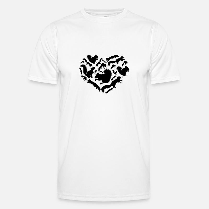 Squirrel with squirrel, sweet squirrel - Men's Functional T-Shirt - white