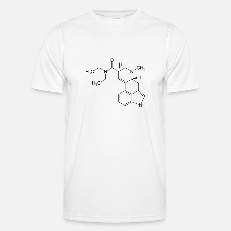 LSD molecule - Men's Functional T-Shirt - white