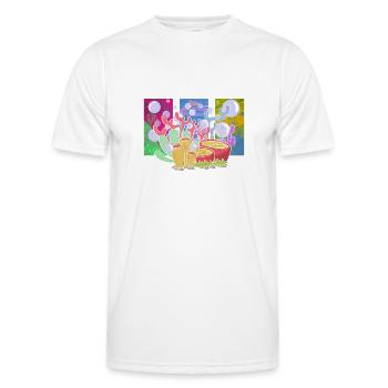 Récifs coralliens, récifs colorés, environnement - T-shirt sport Homme - blanc - Devant - AI Model Male 178 dark (178cm)