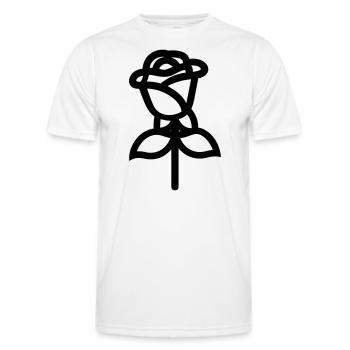 Pink Flower - Men's Functional T-Shirt - white - Front - AI Model Male 178 dark (178cm)