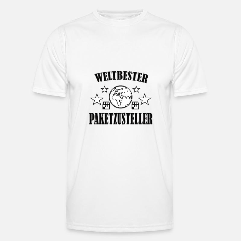 Parcel delivery parcel messenger postman - Men's Functional T-Shirt - white