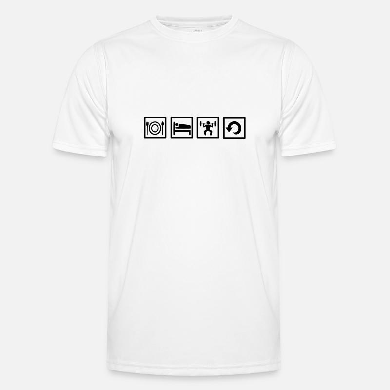 Eat Sleep Train Repeat - Men's Functional T-Shirt - white