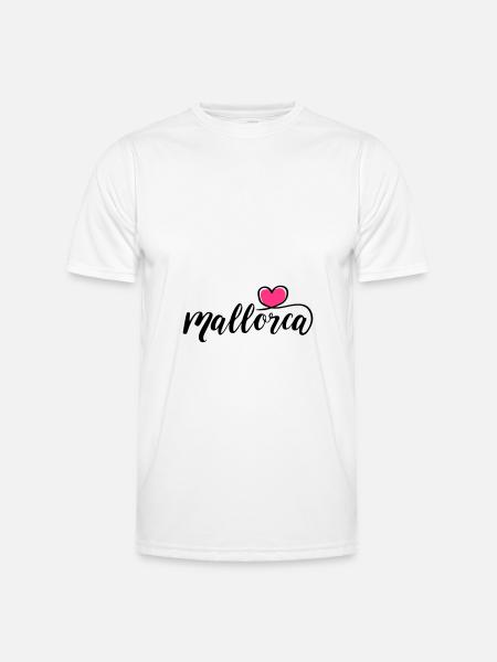 Mallorca Herz - Männer Funktions-T-Shirt - Weiß