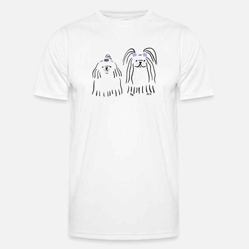 Chiens mignons avec arc T-shirt sport Homme