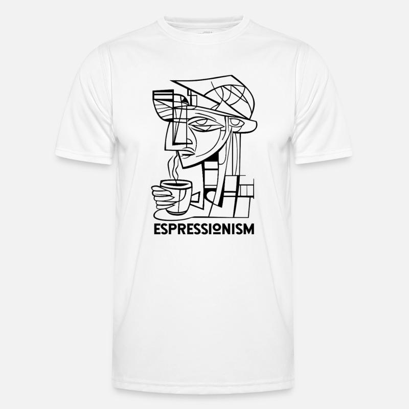 Espressionism - Espresso - Drinking Coffee - Men's Functional T-Shirt - white