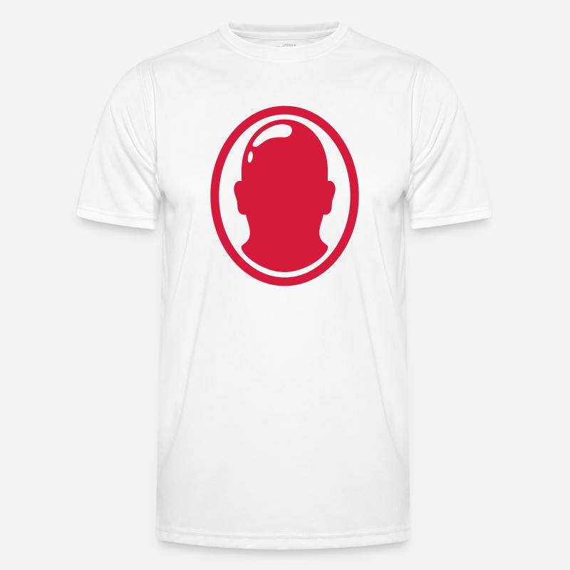 Silhouette Bald Man Logo Men's Functional T-Shirt