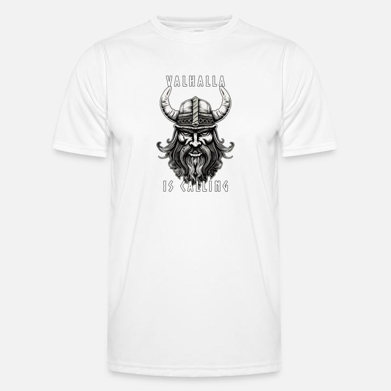 Valhalla is calling, Viking Warrior design - Men's Functional T-Shirt - white