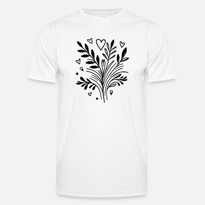 Herzbaum Ast Männer Funktions-T-Shirt
