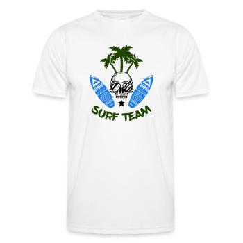 Équipe de surf - T-shirt sport Homme - blanc - Devant - AI Model Male 178 dark (178cm)
