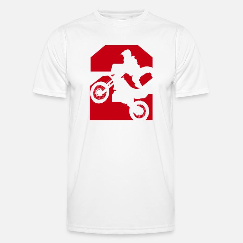 Moto 2 biker - Men's Functional T-Shirt - white