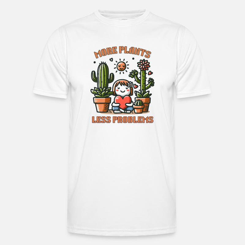 More Plants Less Problems - Men's Functional T-Shirt - white