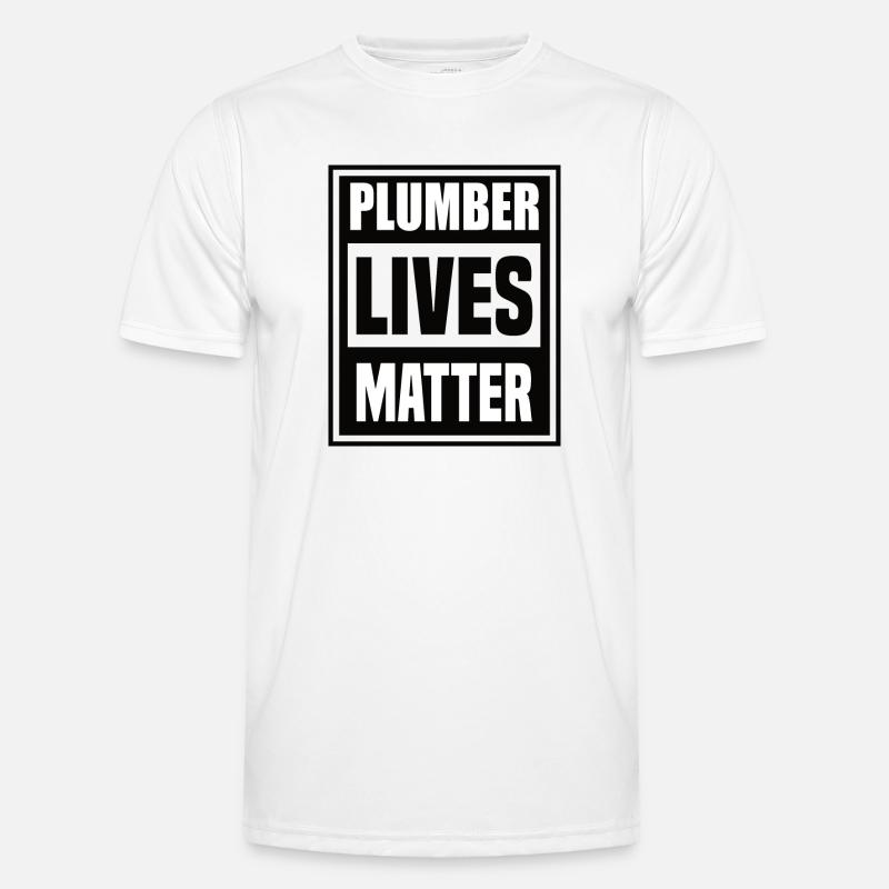 Das Leben eines Klempners zählt - Männer Funktions-T-Shirt - Weiß