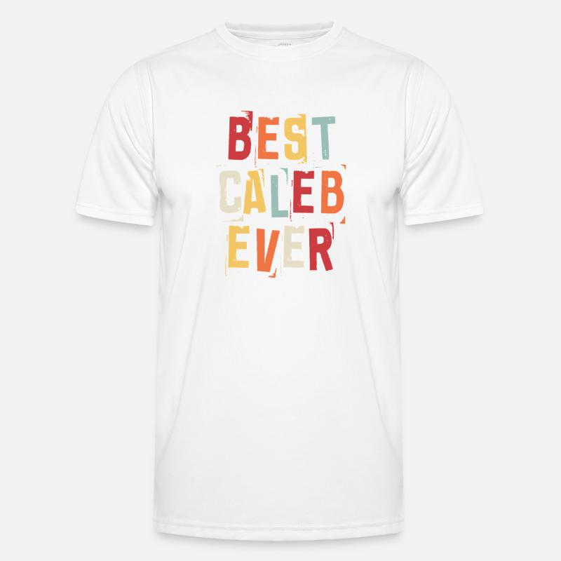 Best Caleb Ever First Name Retro Text Gift Men's Functional T-Shirt