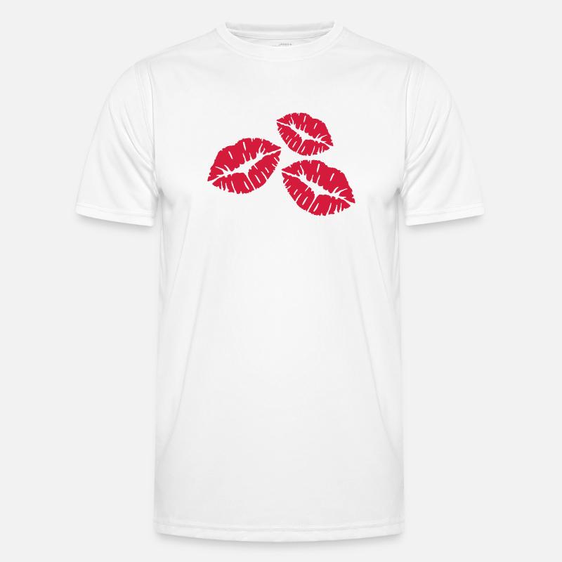 Kuss Männer Funktions-T-Shirt