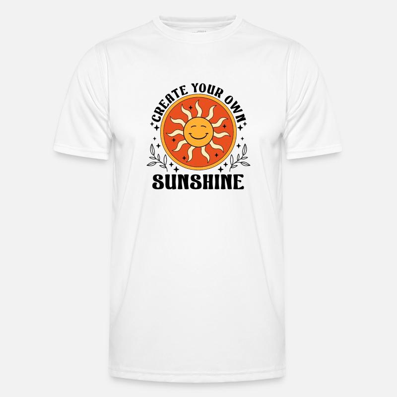 Sonne und strahlen Männer Funktions-T-Shirt