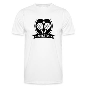 Padel-Meister - Männer Funktions-T-Shirt - Weiß - Vorne - AI Model Male 178 dark (178cm)