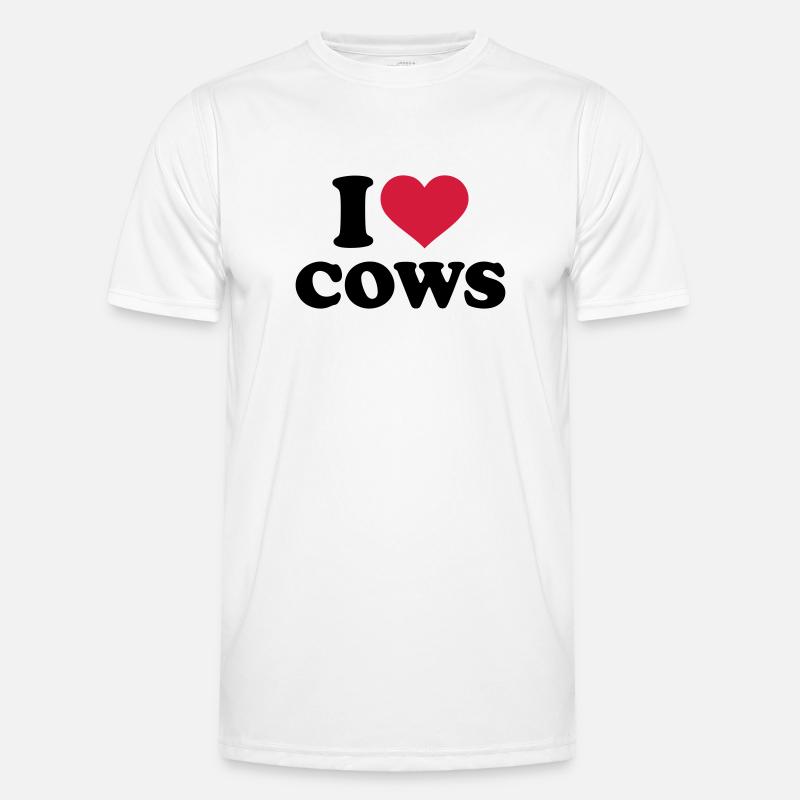 I love Cows - Men's Functional T-Shirt - white