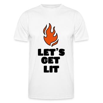 LIGHTER FIRE FIRE CAMPFIRE CAMPGROUND CAMP MOTIFS - Men's Functional T-Shirt - white - Front - AI Model Male 178 dark (178cm)