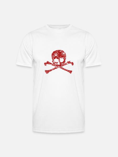 Gamer skull - Männer Funktions-T-Shirt - Weiß