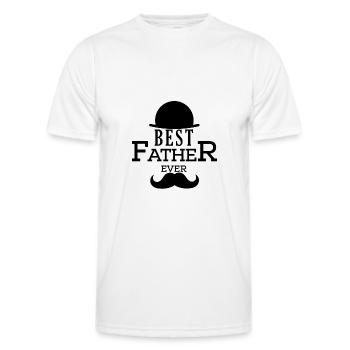 Best father ever - T-shirt sport Homme - blanc - Devant - AI Model Male 178 dark (178cm)