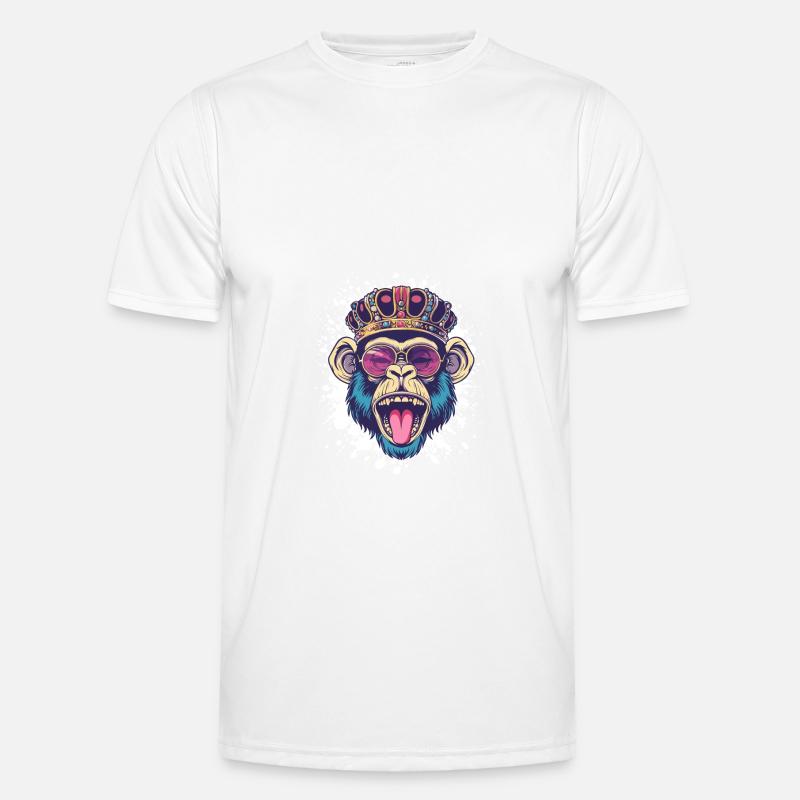 Affe Comic - Männer Funktions-T-Shirt - Weiß