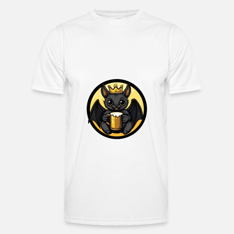 Fledermaus Bier Comic Männer Funktions-T-Shirt