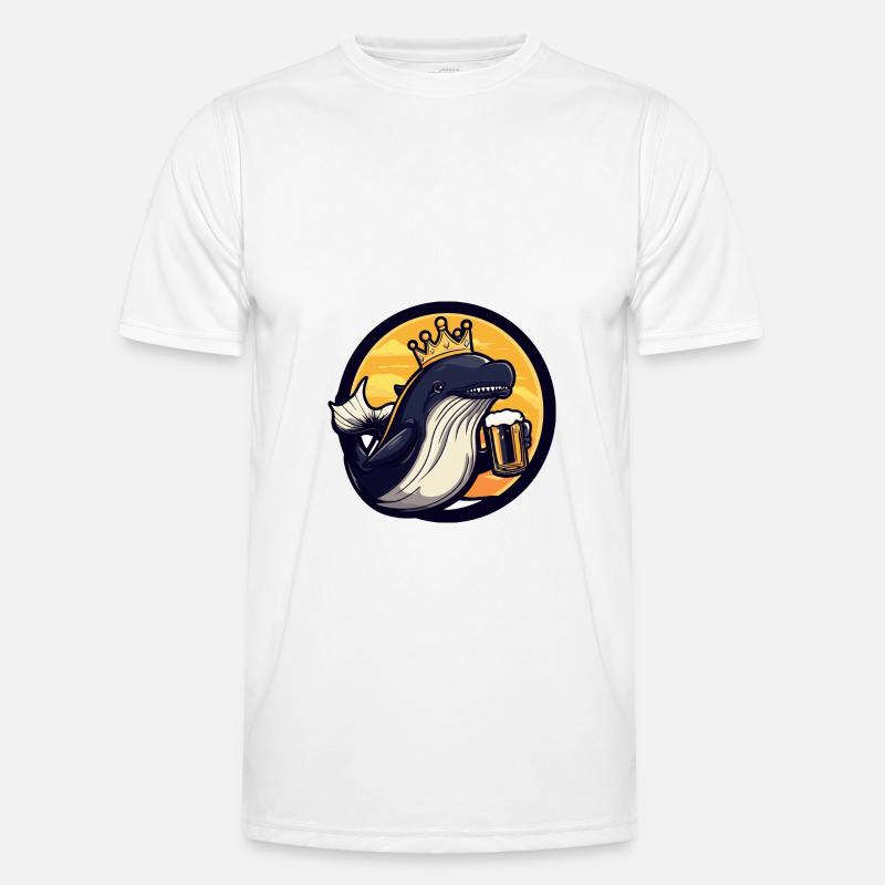Wal Bier Comic - Männer Funktions-T-Shirt - Weiß