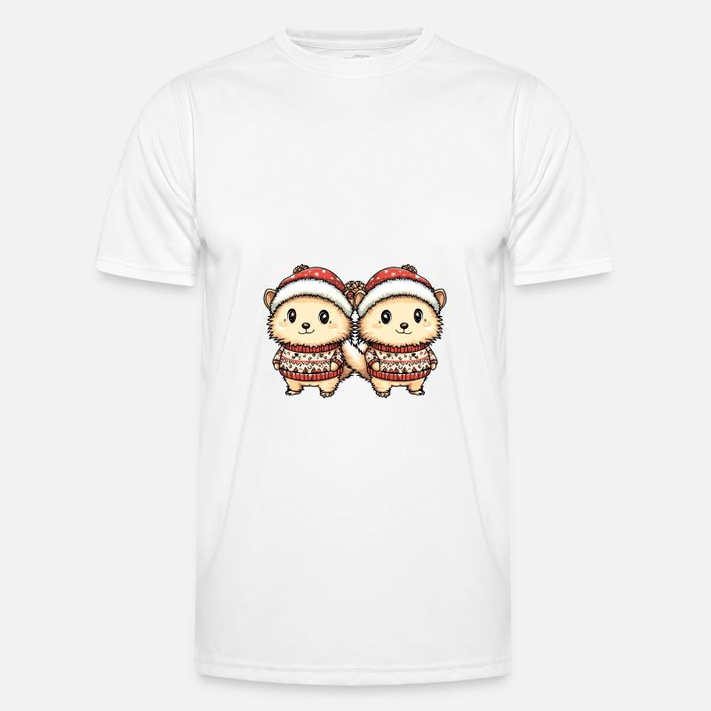 Équipe de Noël hérisson T-shirt sport Homme