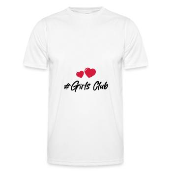 Girls Club Heart - Men's Functional T-Shirt - white - Front - AI Model Male 178 dark (178cm)