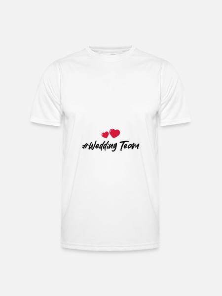 Wedding Team Heart - Men's Functional T-Shirt - white