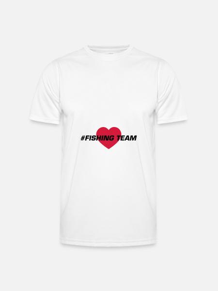 Fishing Team Heart - Men's Functional T-Shirt - white