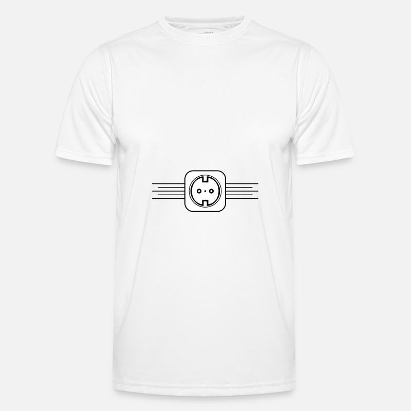 Steckdose Icon Strom Männer Funktions-T-Shirt