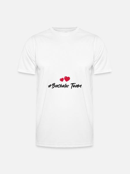 bachelor team herz - Männer Funktions-T-Shirt - Weiß