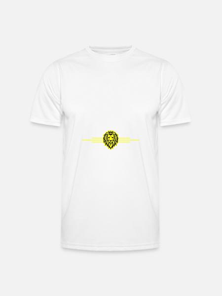Lion Symbol King Crown - Men's Functional T-Shirt - white